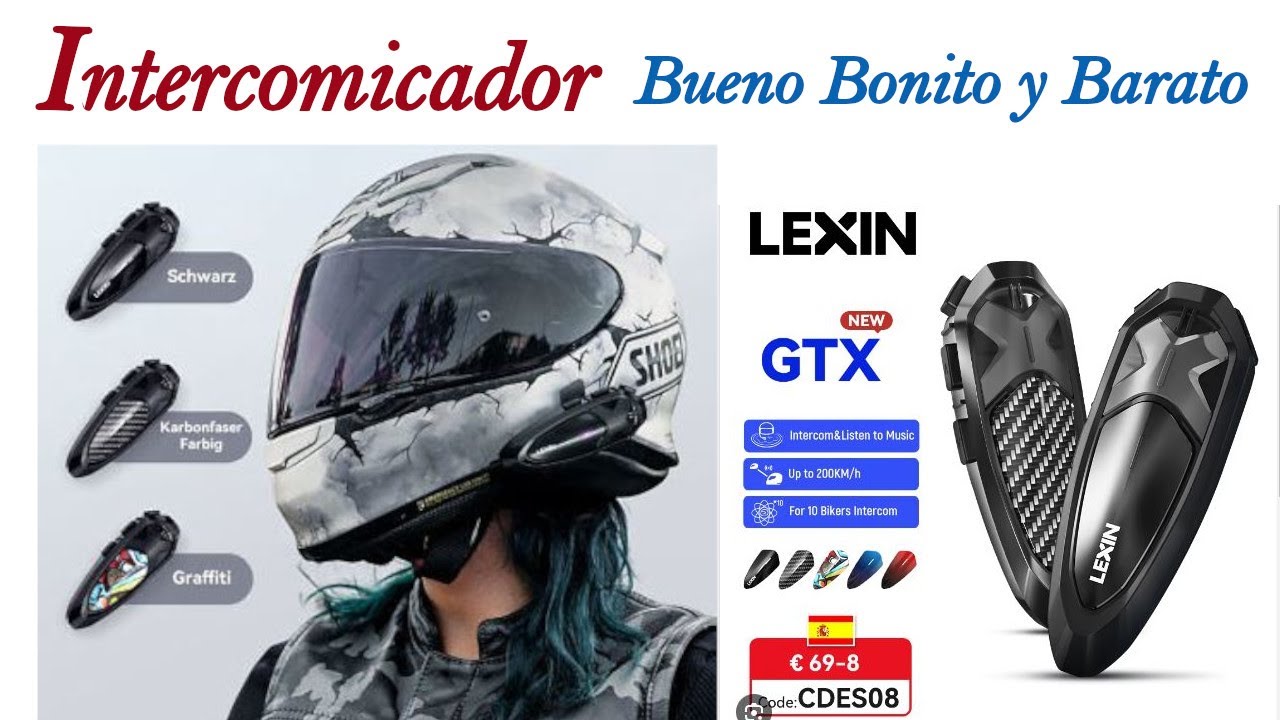 Guía de uso Intercomunicador para moto Lexin GTX