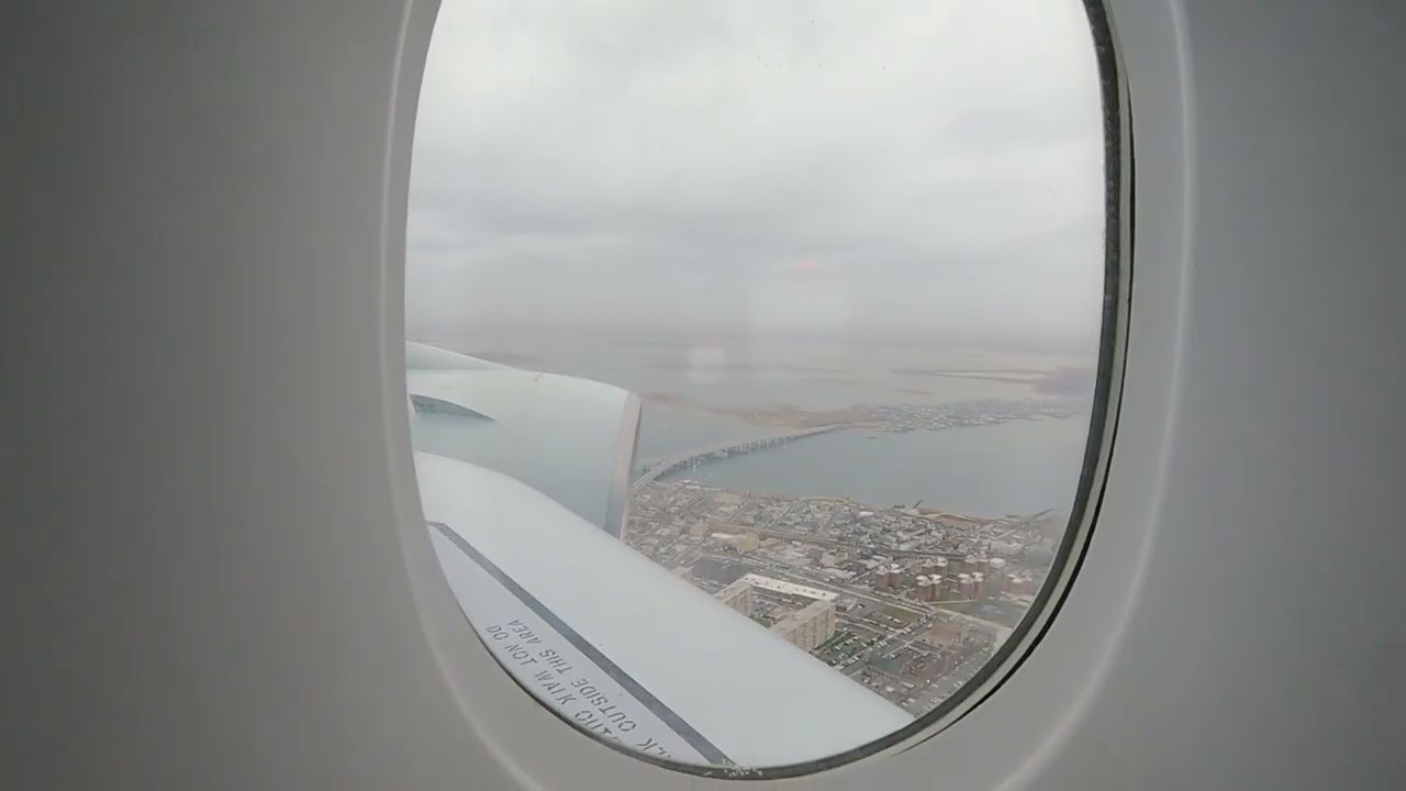 Korean Air A380-800 Landing at New York (JFK)
