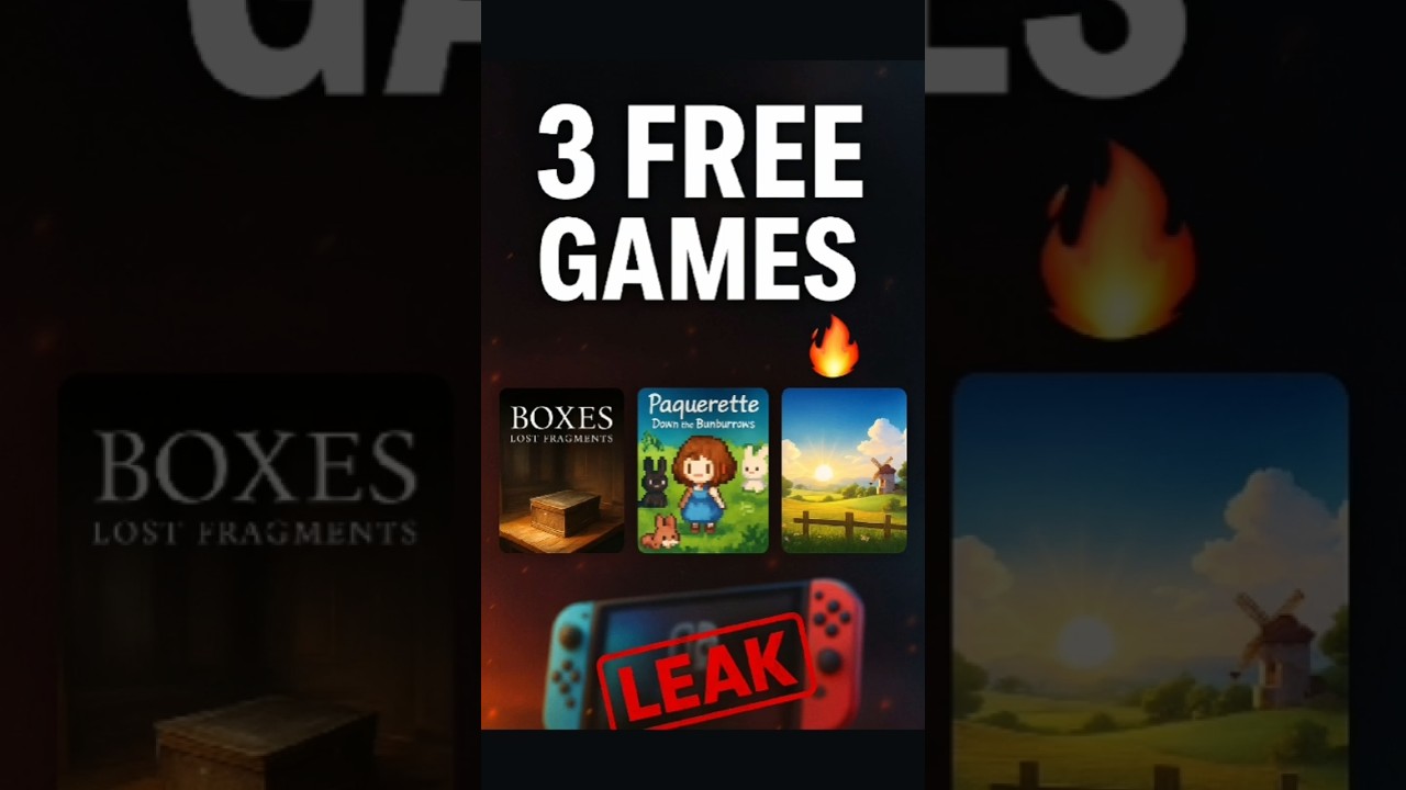🎮 4 Free Games You Can Claim Right Now + Nintendo Switch 2 Leak! 🔥