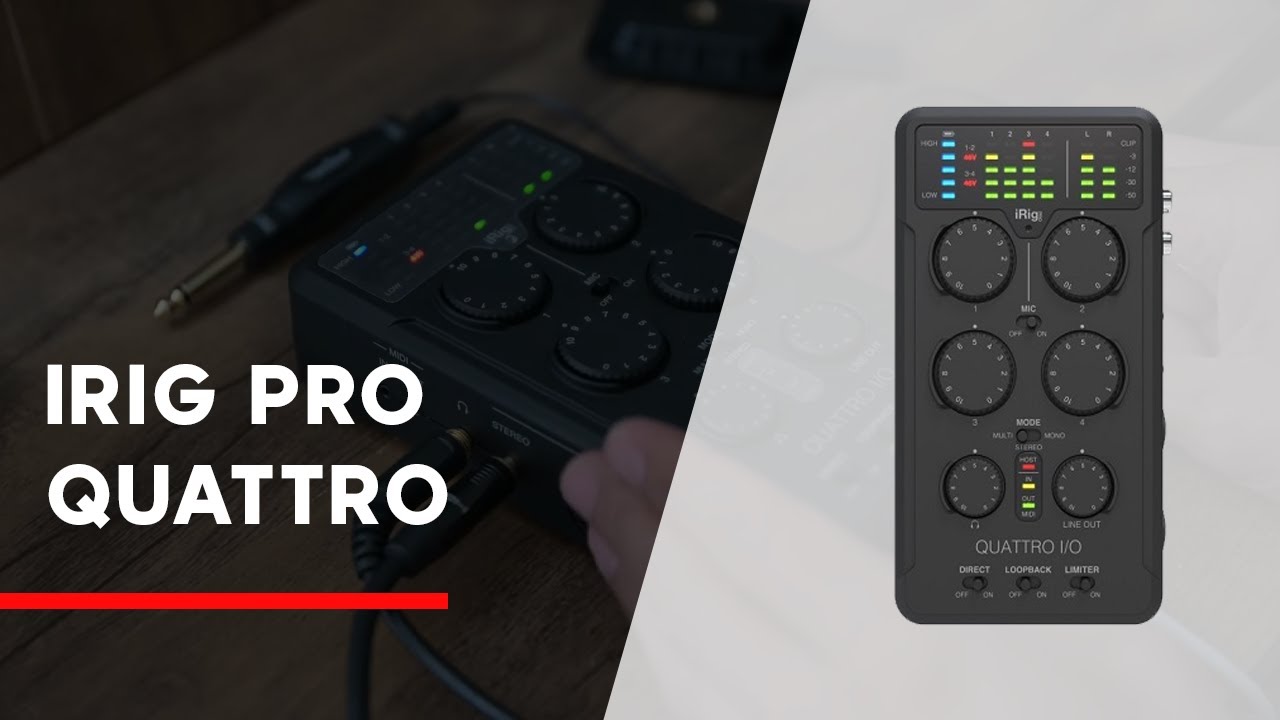 iRig Pro Quattro I/OInterfaz de grabación.