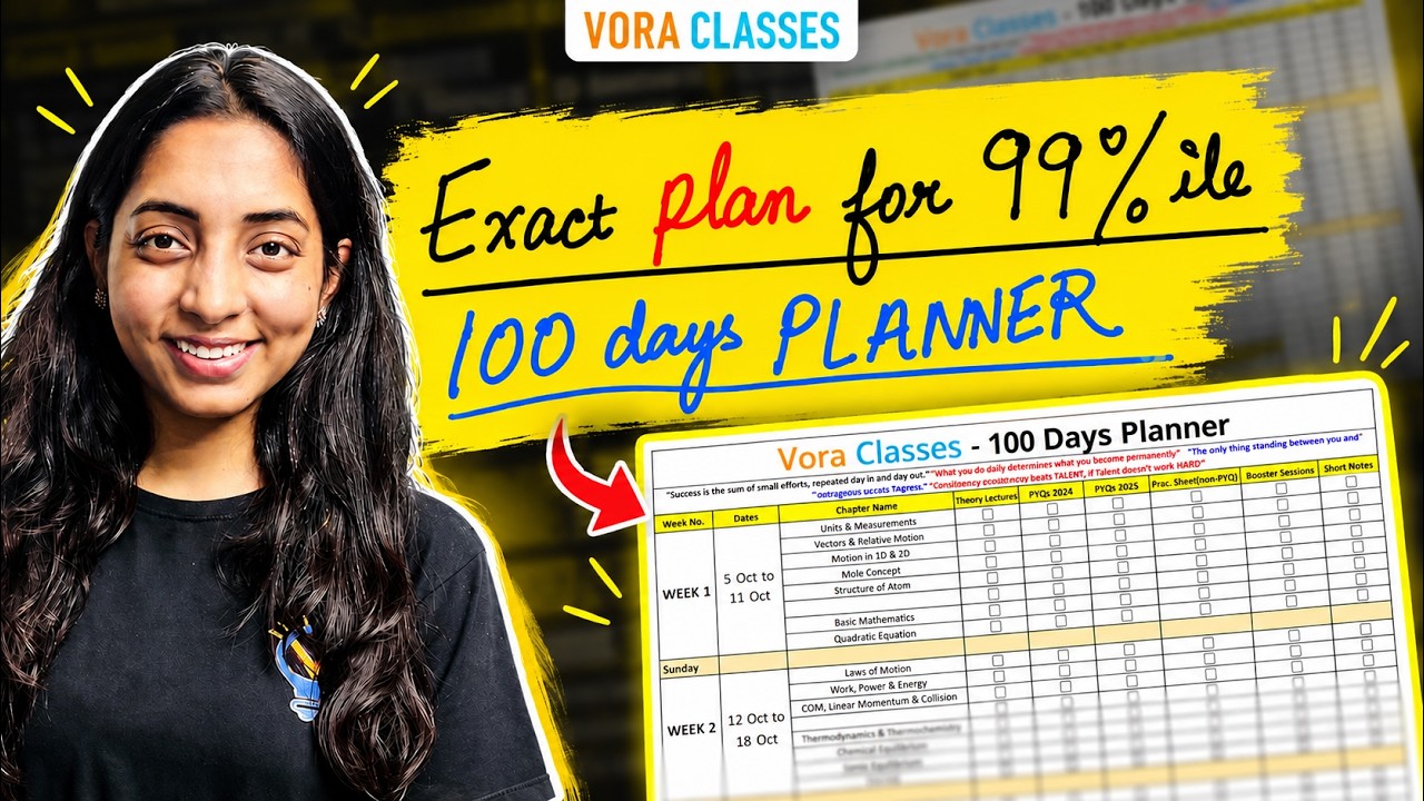 Follow This Exact Plan for 99+ Percentile in JEE 2027!