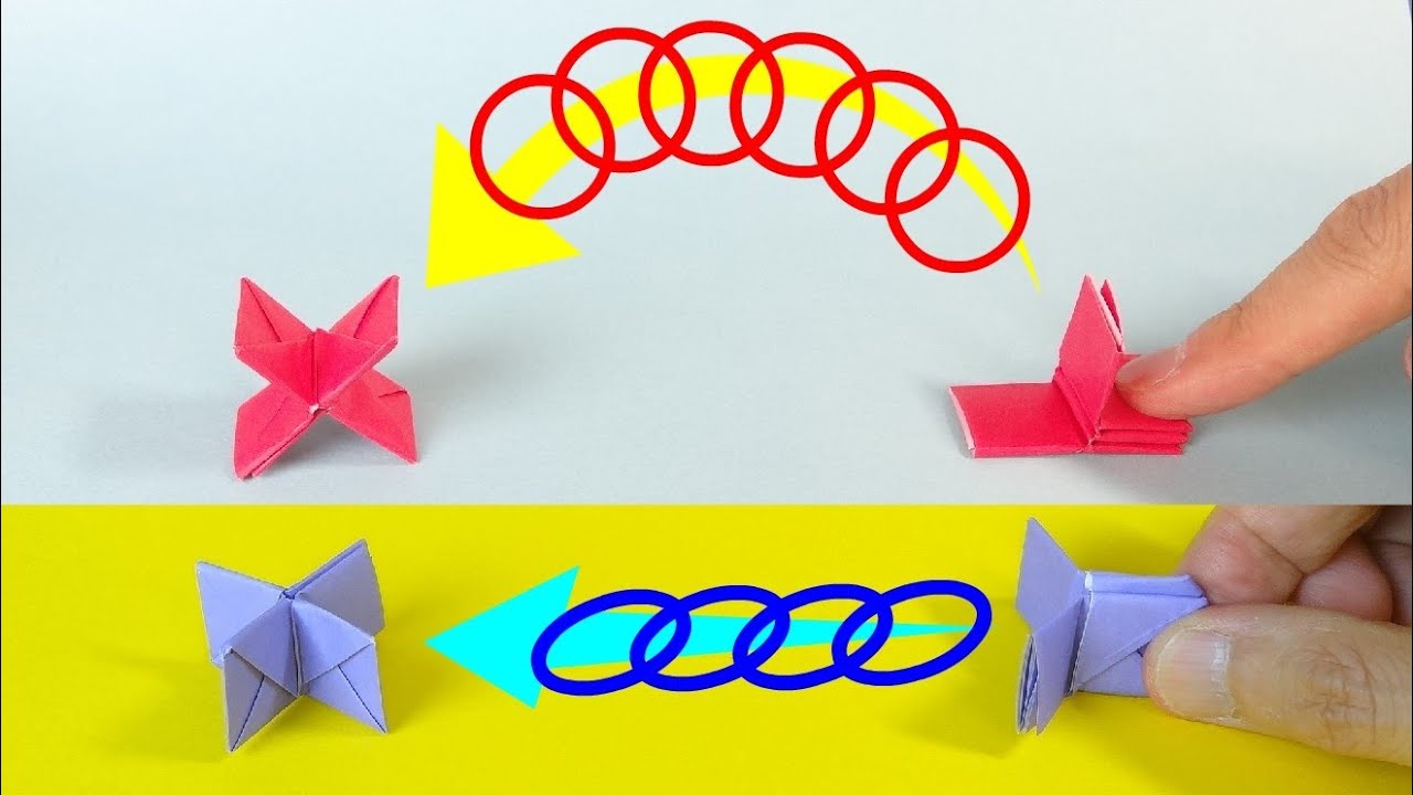 折り紙おもちゃ「くるくるX（エックス）」Origami Toy 