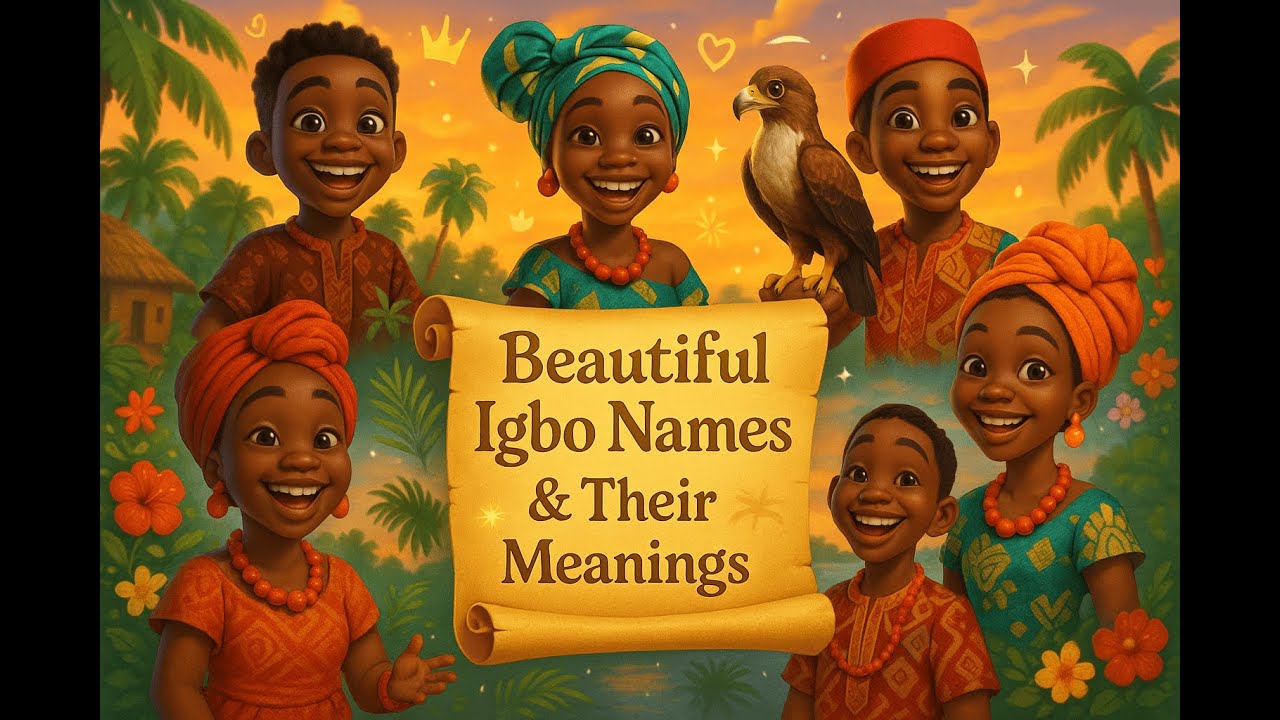 Beautiful Igbo Names and their meanings, with stunning visuals.#foryou #kids #igbo #teen #highlights