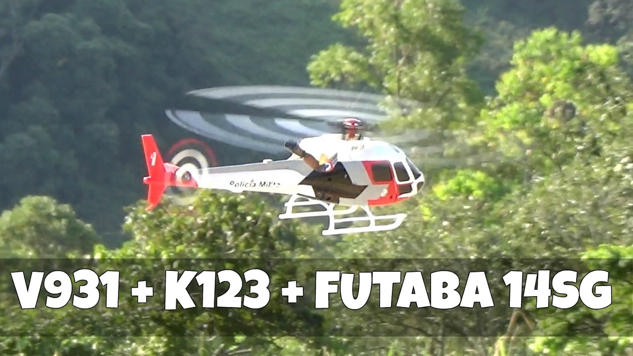HELICOPTERO V931 + RX XK K123 + FUTABA 14SG - HELICOPTERO DE CONTROLE REMOTO