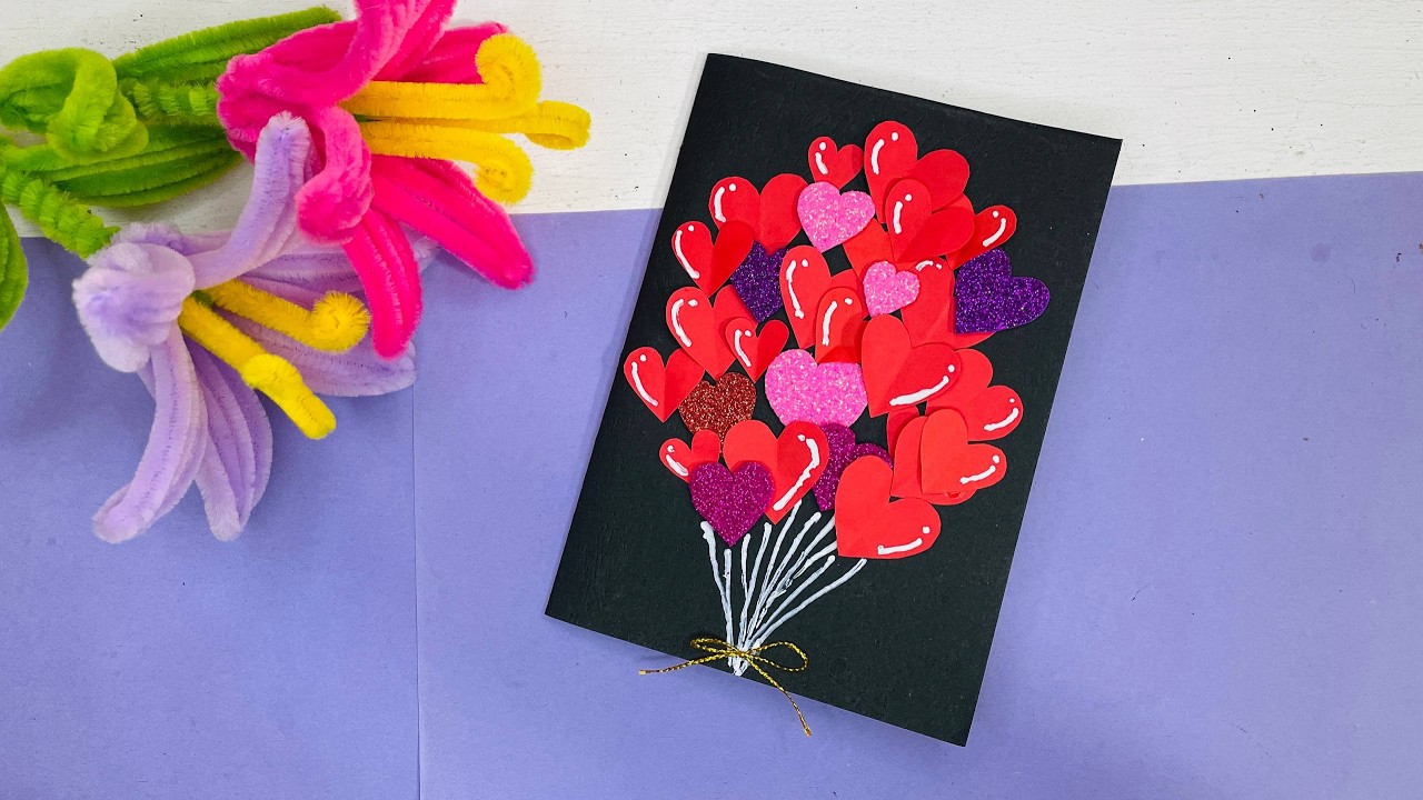 DIY Valentine's Day Card💖✨ | Cute & Easy Handmade Card Idea | Easy DIY for Beginners