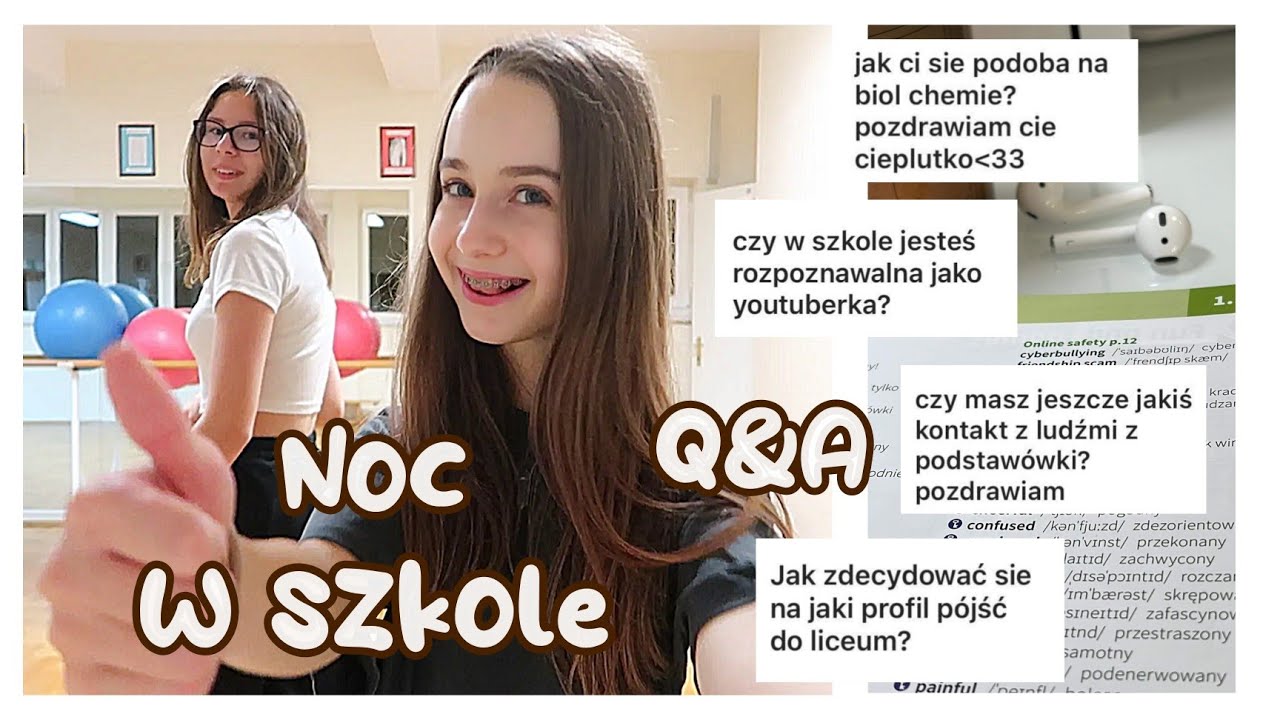 NOC W SZKOLE| vlog + Q&A