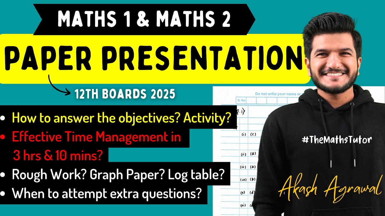 Maths Paper Presentation & Time Management | HSC Commerce 2025 Maths 1 & 2 | Class 12th Boards 2025