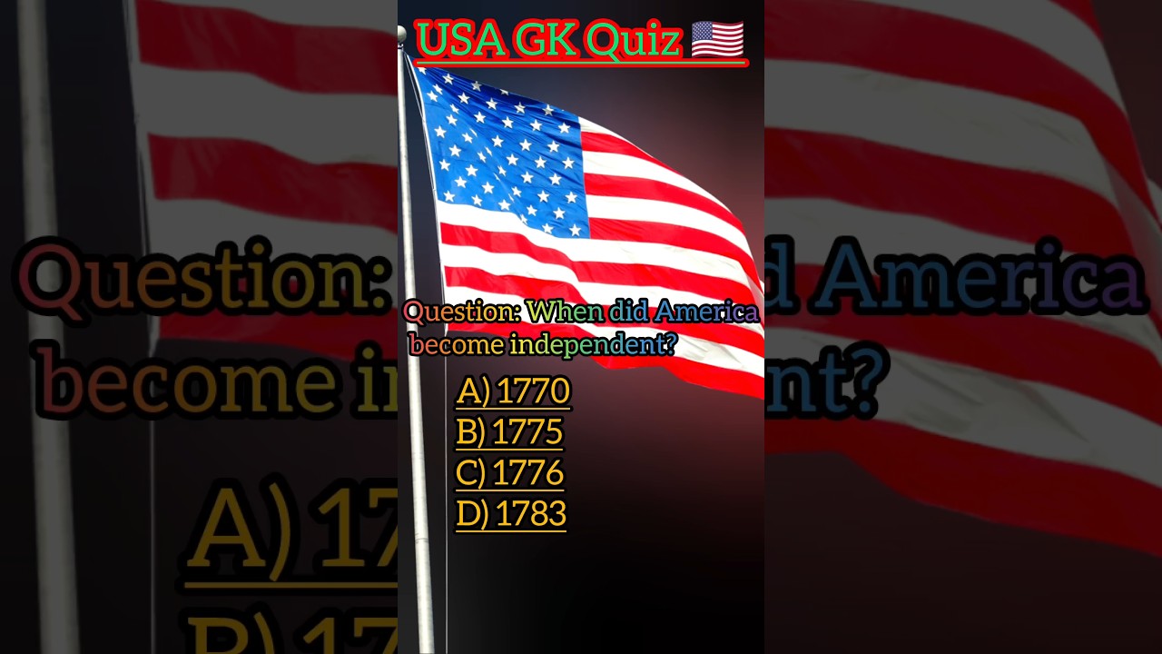 USA GK Quiz 2026 | American Independence Day Question| shorts video
