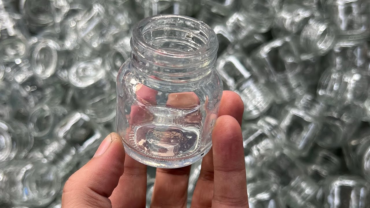 Glass Jar Manufacturing Process | Small Glass Bottle Making Full Factory