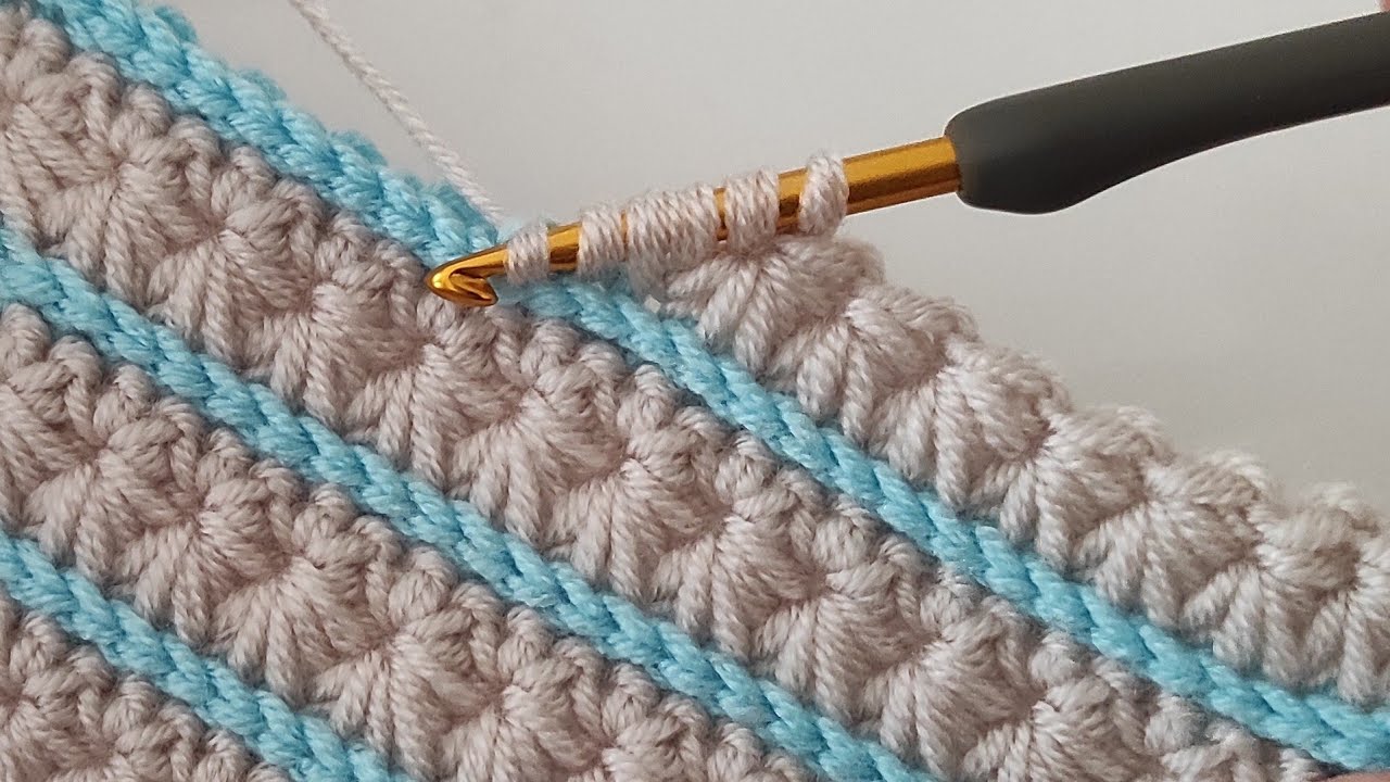 Супер легкая выкройка детского одеяла крючком для начинающих ~ Trend 3D Crochet Blanket Pattern