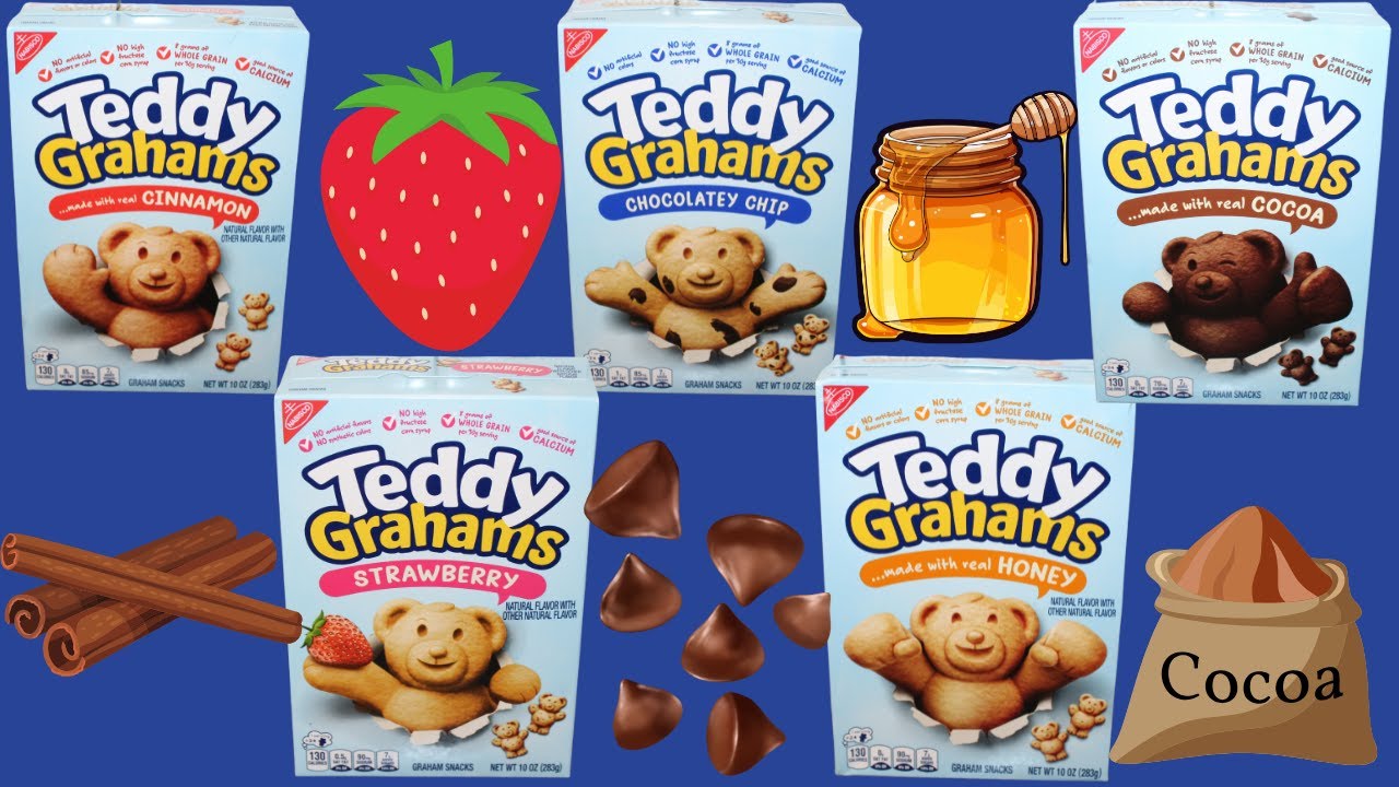 Teddy Grahams: Cinnamon, Strawberry, Chocolatey Chip, Honey & Cocoa Review