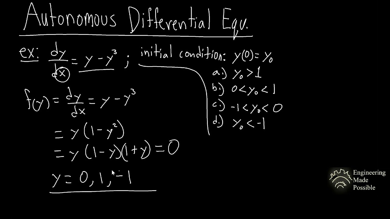 Autonomous First Order Differential Equations