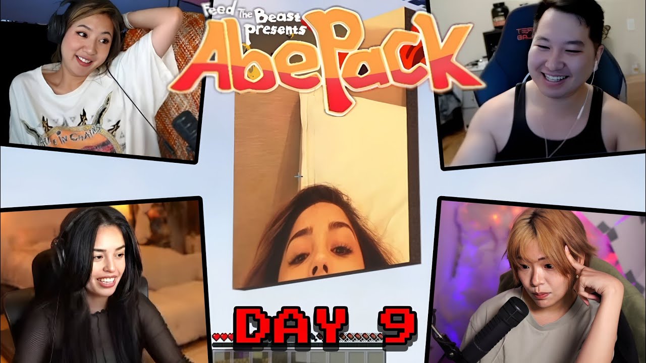 Valkyrae's First Day | AbePack Minecraft SMP (DAY 9)