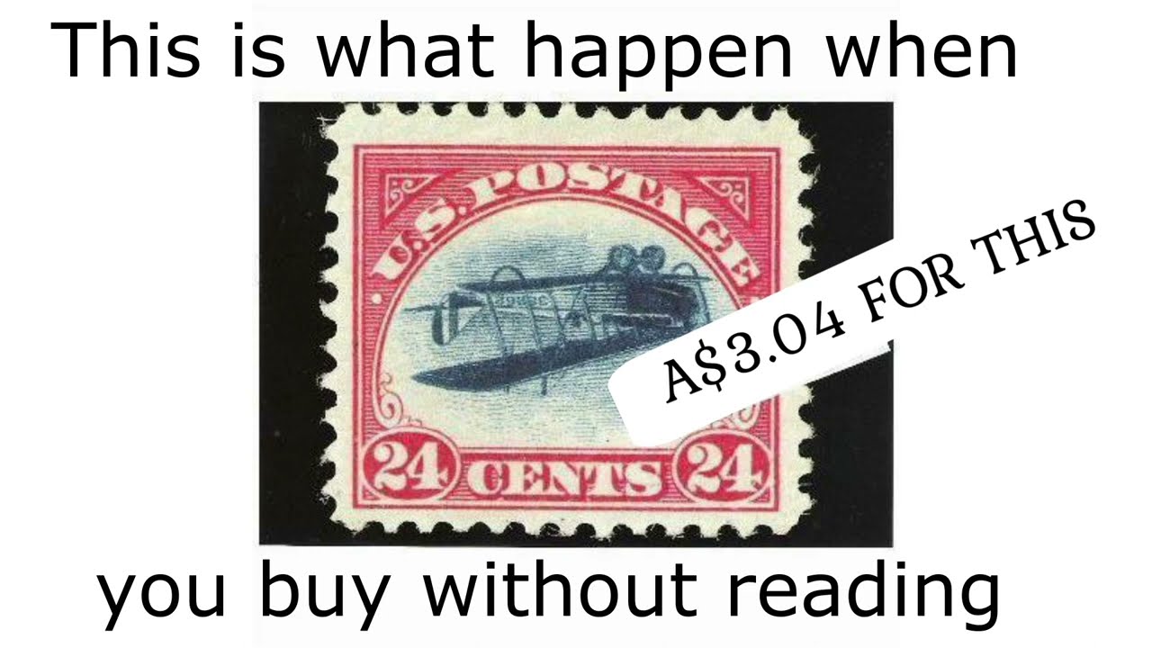 Rare USA inverted Curtiss Jenny Stamp