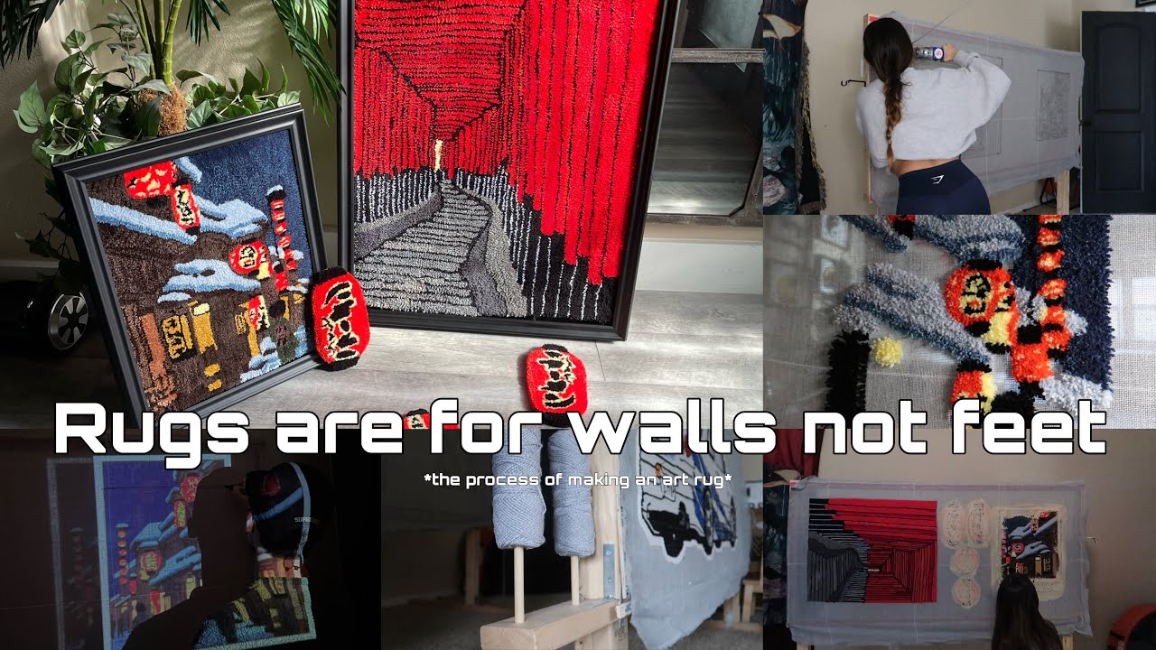 how to frame a rug: Japanese art style, rug process | step by step