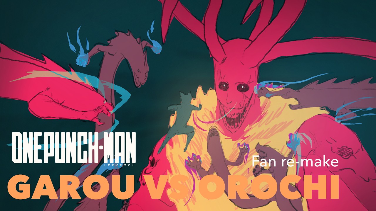 GAROU VS OROCHI | One-Punch Man Fan Animation (Remake)