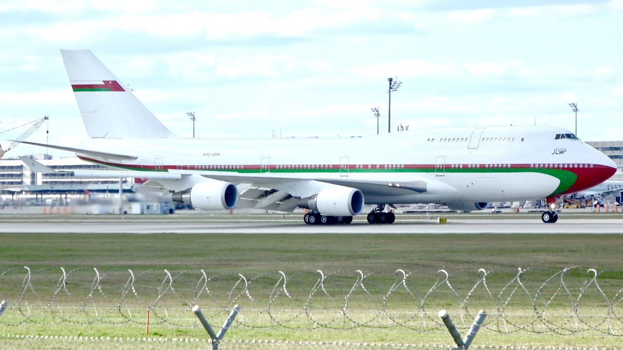 (4K) Royal Flight Of Oman Boeing 747-400 (A4O-OMN) Arrival at Munich Airport!