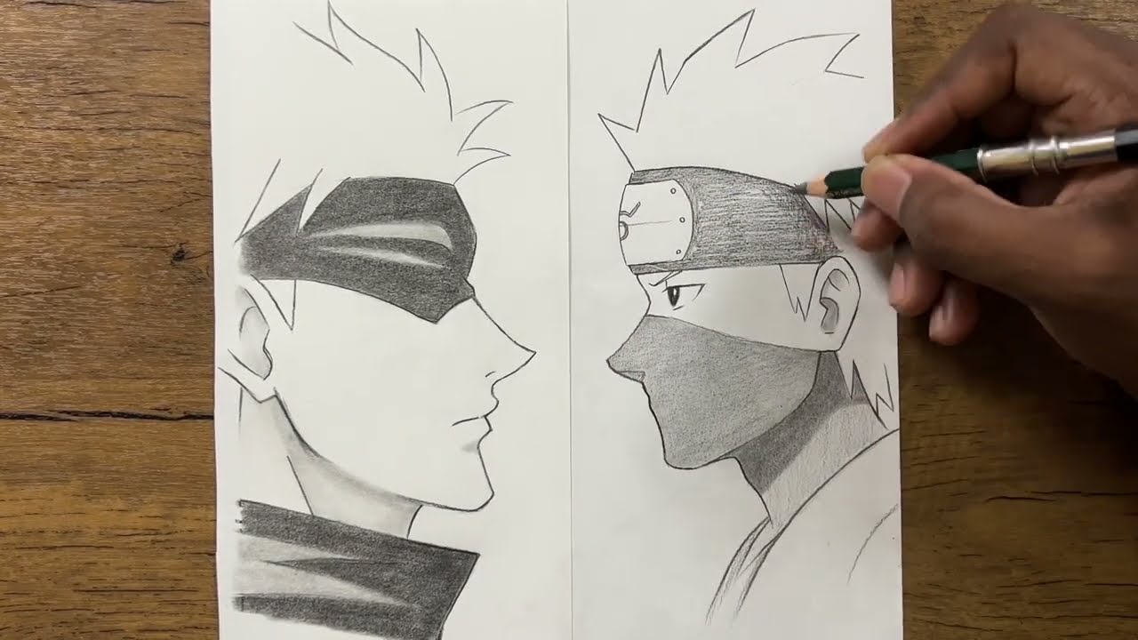 How to Draw Kakashi vs Gojo (Step-by-Step Anime Tutorial)
