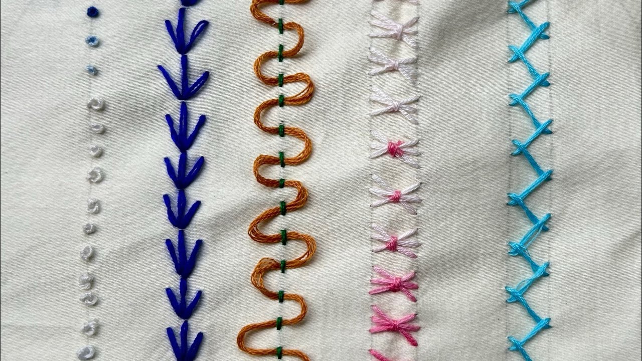 5 fancy hand work designs #handembroidery #handwork 