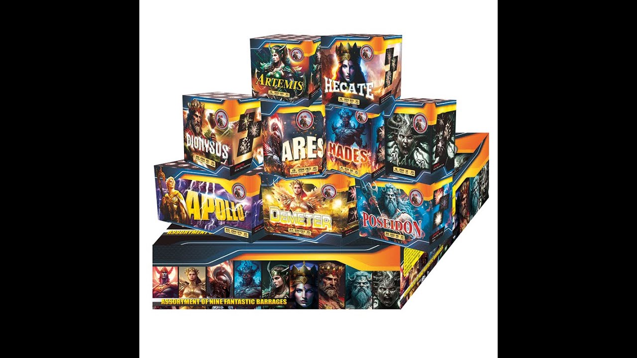 War of the gods - Barrage Pack by Caractacus Potts Fireworks @ShowtimeFireworksuk