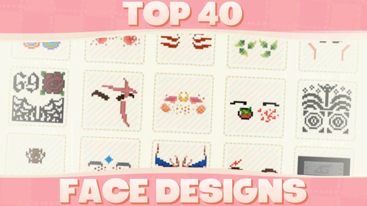 Top 40 Custom Face Designs For Animal Crossing New Horizons!