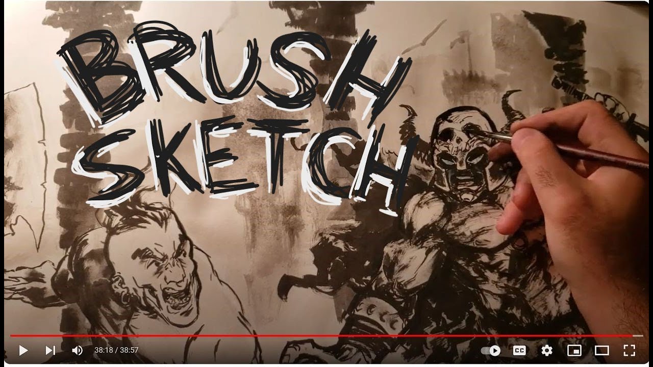 Drawing with ink from imagination- spontaneous drawing & ink advice