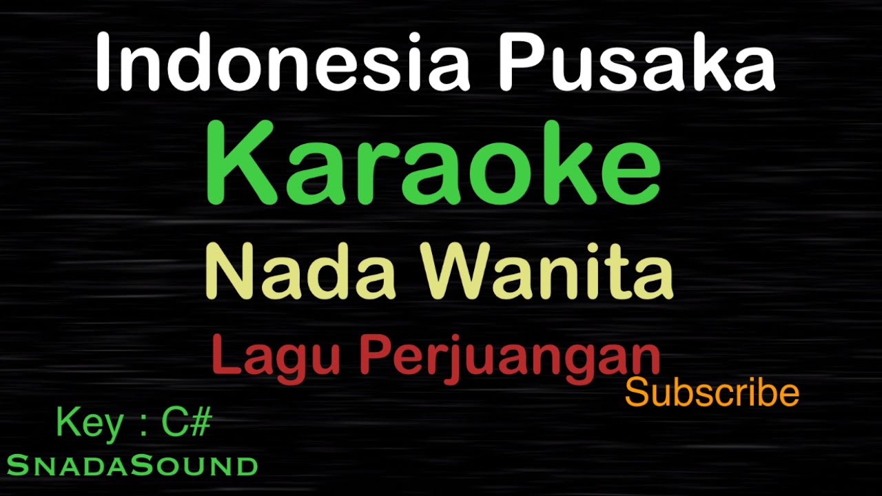 INDONESIA PUSAKA-Lagu Perjuangan-Nasional|KARAOKE NADA WANITA​⁠ -Female-Cewek-Perempuan@UcokkuYasir