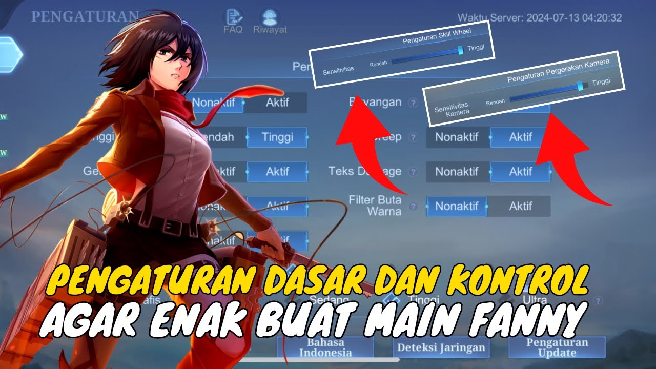 PENGATURAN DASAR DAN KONTROL AGAR ENAK BUAT MAIN FANNY | TOP GLOBAL FANNY | MLBB