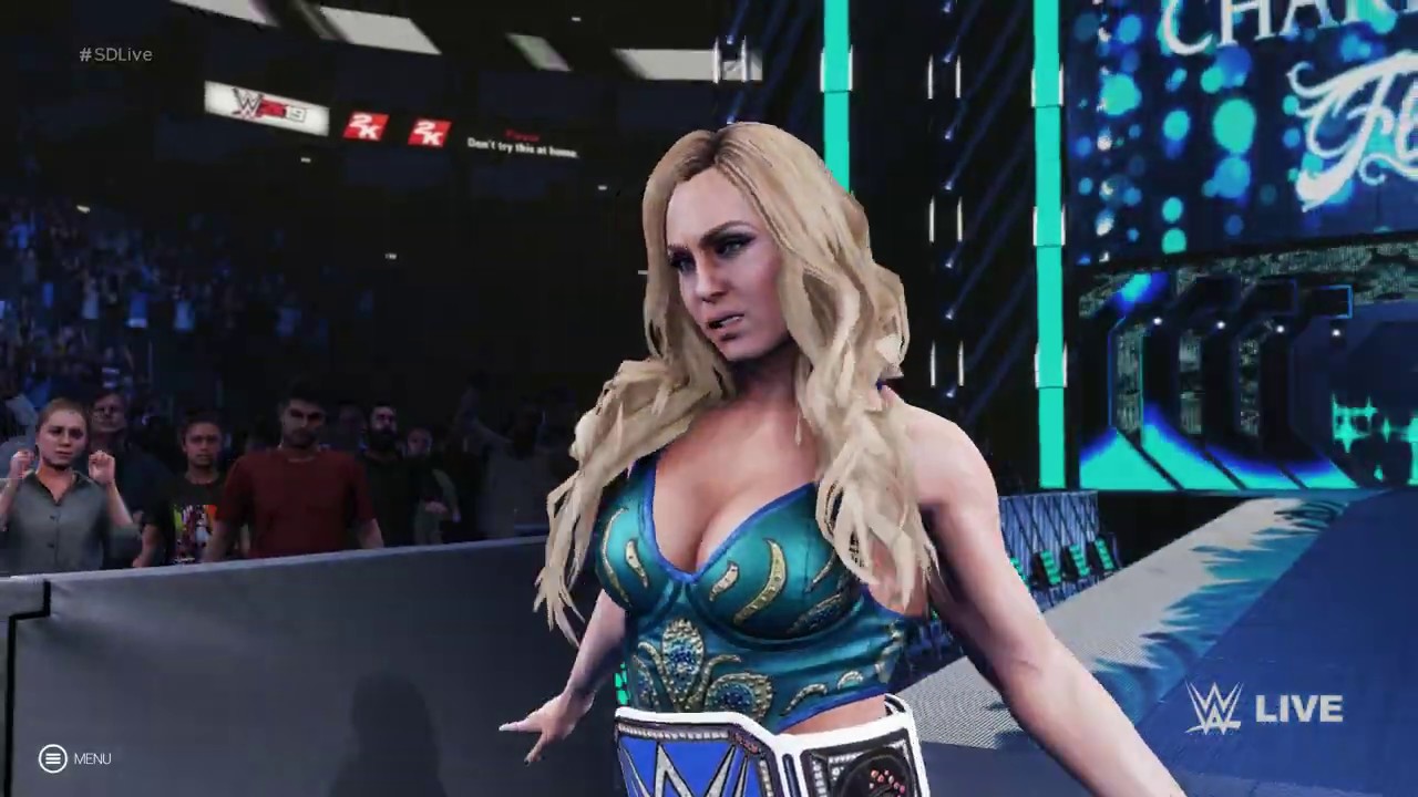 WWE 2k19 19-10-11 WWE SmackDown Women's Championship BAYLEY VS CHARLOTTE FLAIR