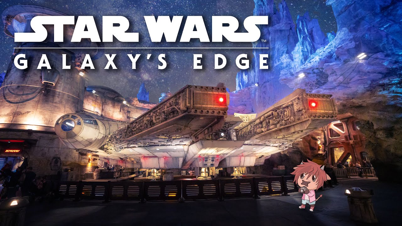 Star Wars Galaxy's Edge Night Walk and Millennium Falcon Ride 4K