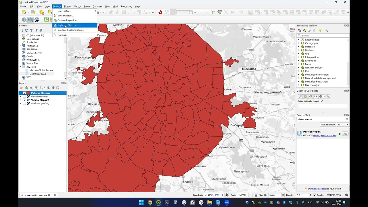 Мастер-класс по загрузке открытых данных и их обработке в QGIS Глеба Романова