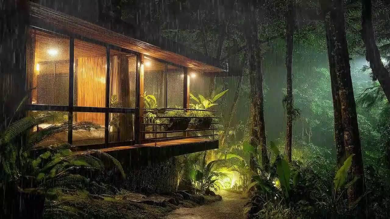 Anxiety at Night? Listen to This Rain | Relaxing Night Rainstorm Ambience for Peaceful Rest All Nigh