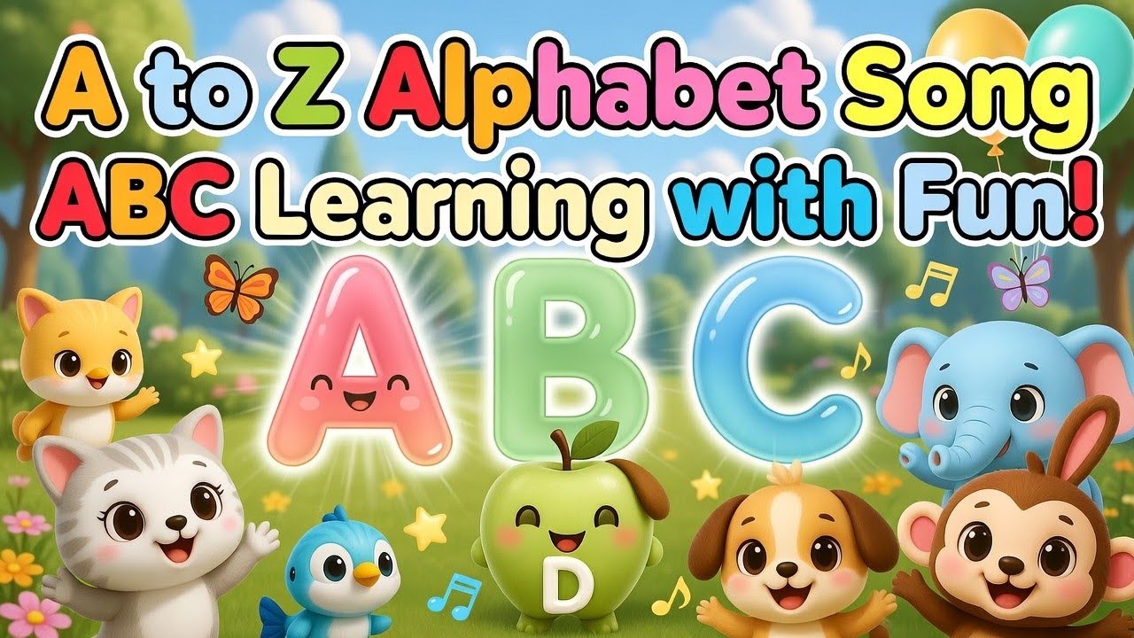 A to Z Alphabet Song For Kids | ABC Learning with Animals & Fun Rhymes || A to Z Alphabet Rhymes |