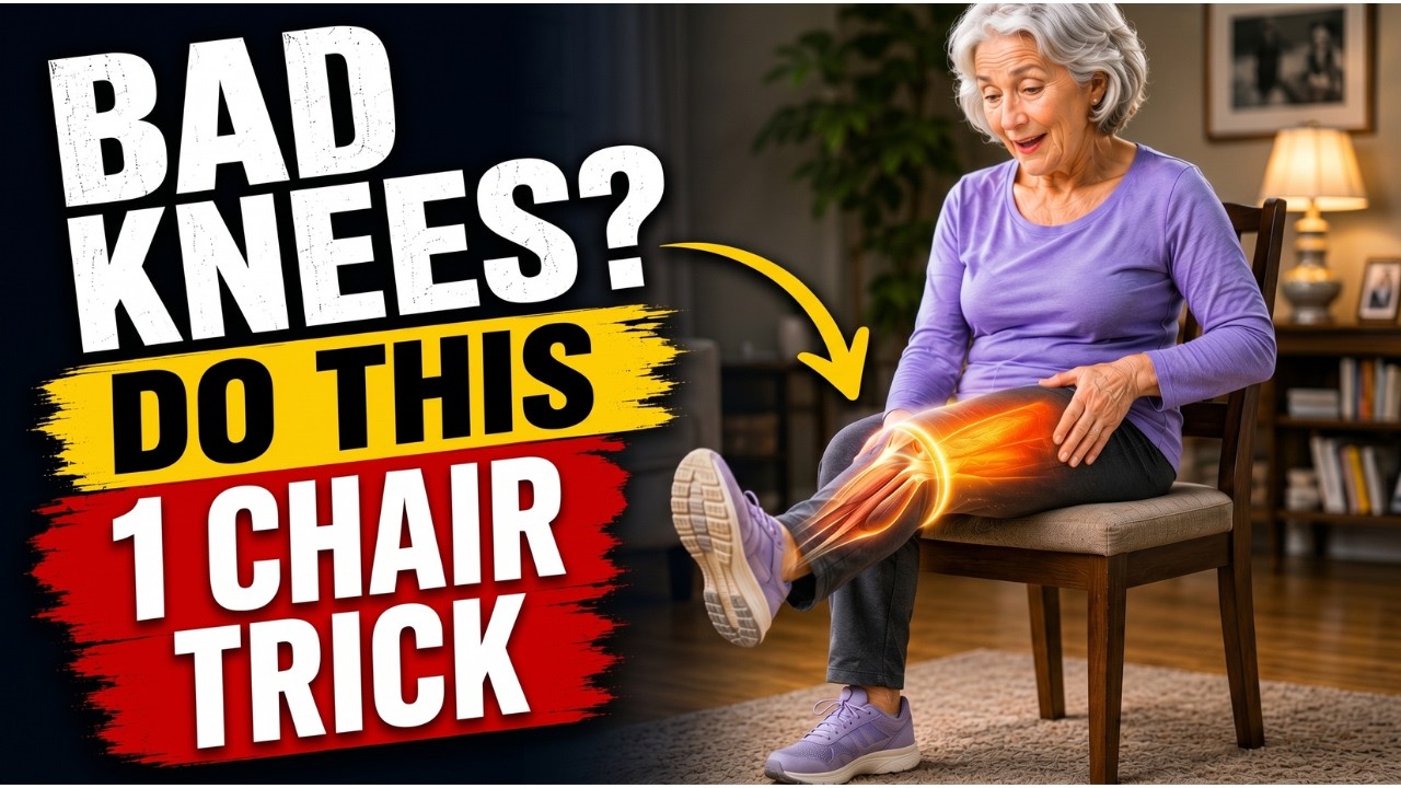CAN’T SQUEEZE THIS MUSCLE? 1 Chair Trick For Knee Pain (Ages 70+)