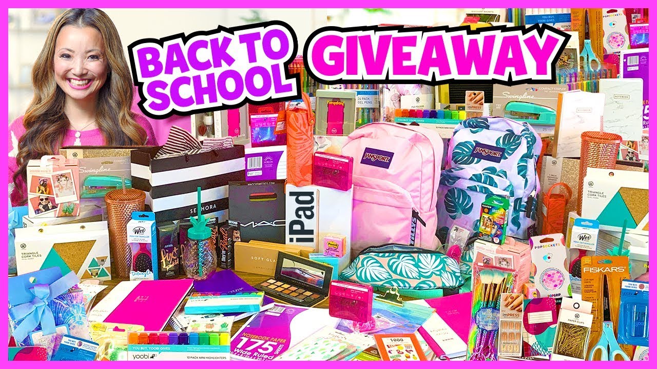 BIGGEST BACK TO SCHOOL GIVEAWAY EVER! 2019 (iPad, School Supplies Haul, Makeup)