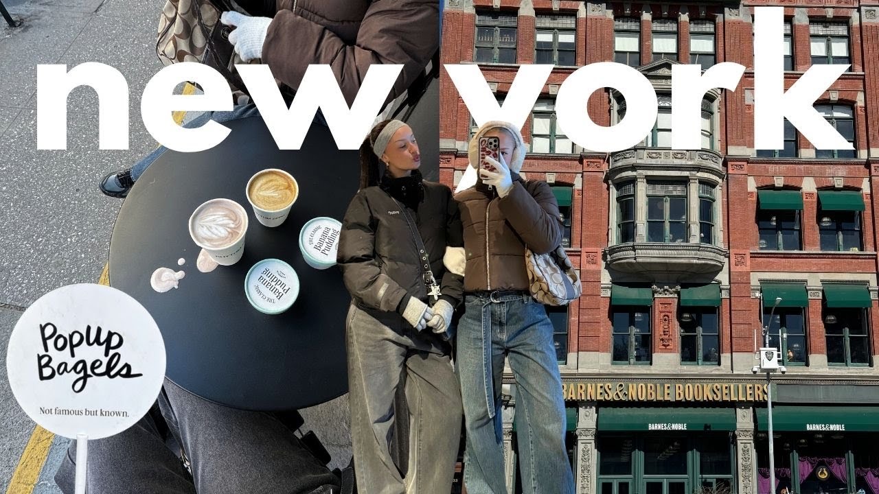 NEW YORK VLOG 🥯☕️ barnes & noble haul, pop up bagels & washington square park 2025!!!