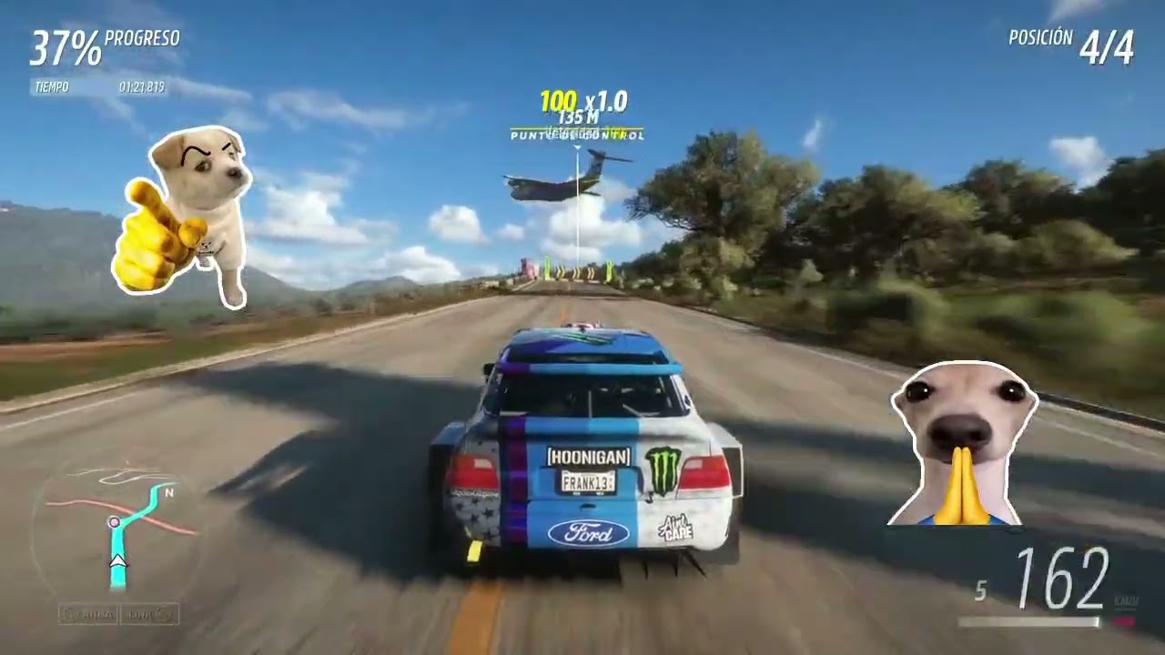 Carrera épica contra avión y motos😎🏁