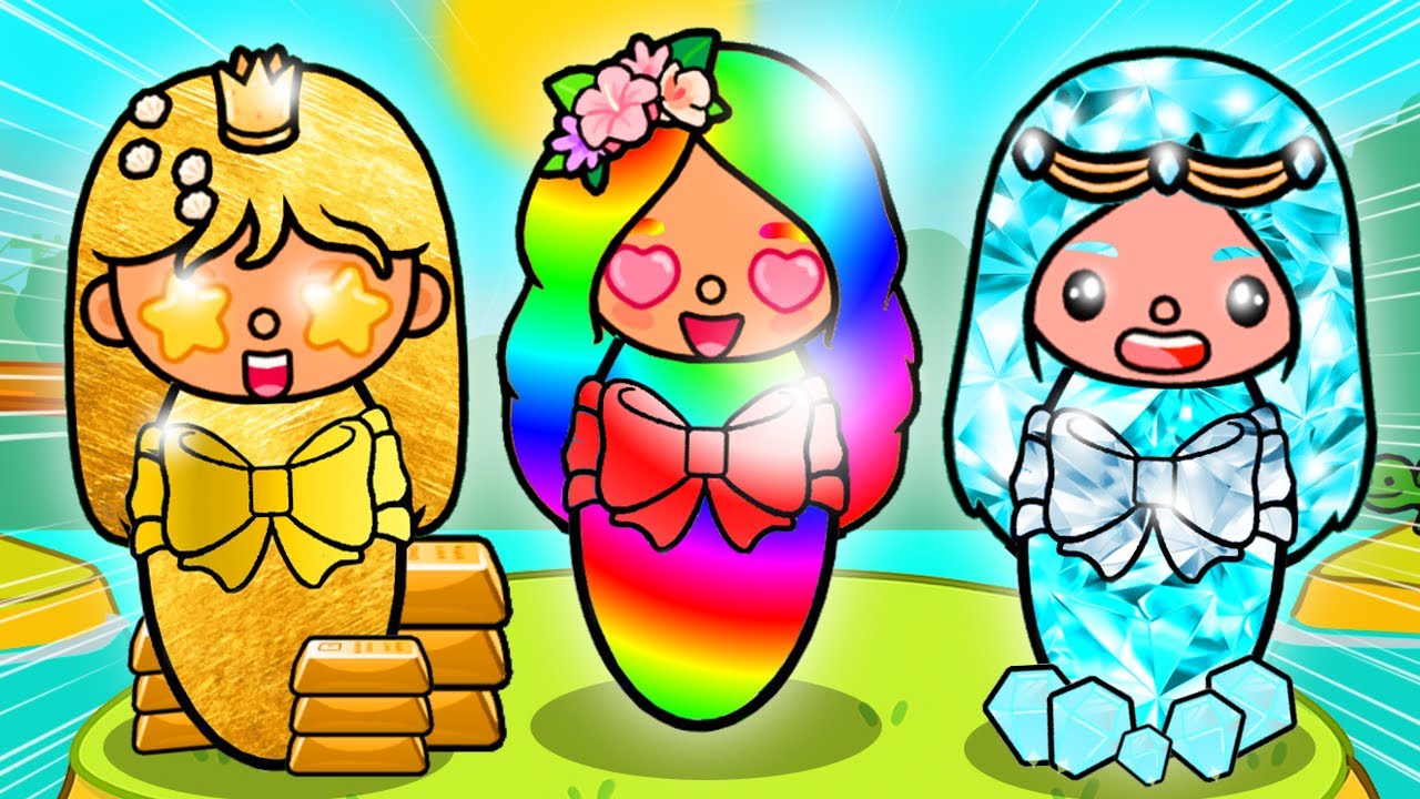GOLDEN, REGENBOGEN & DIAMANT Mädchen ADOPTIERT in TOCA BOCA 🥰