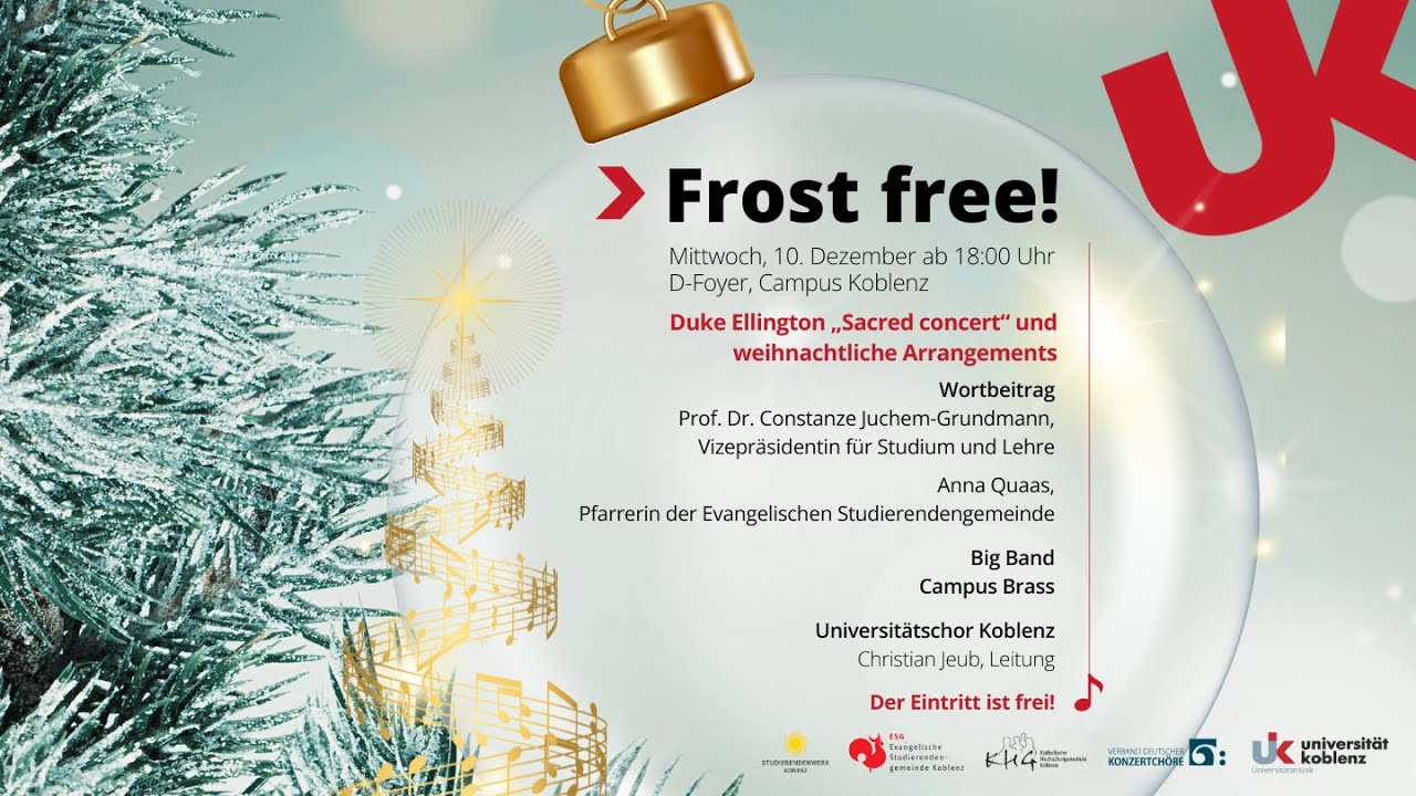 Frost Free! Weihnachtskonzert Unimus Universität Koblenz