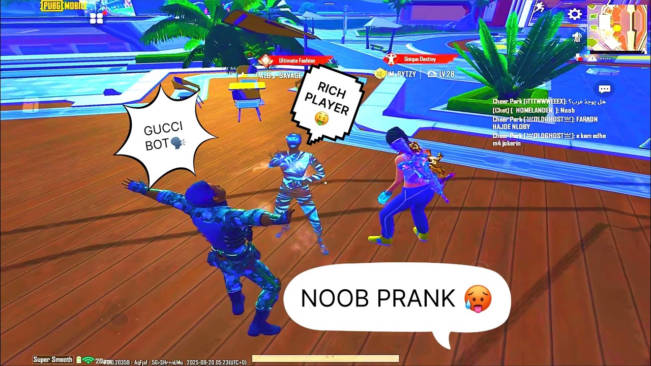 НУБ-ПРАНК В ЧИР-ПАРКЕ 🥵#guccibot #pubgmobile #pubgcheerpark #pubgprankvideo