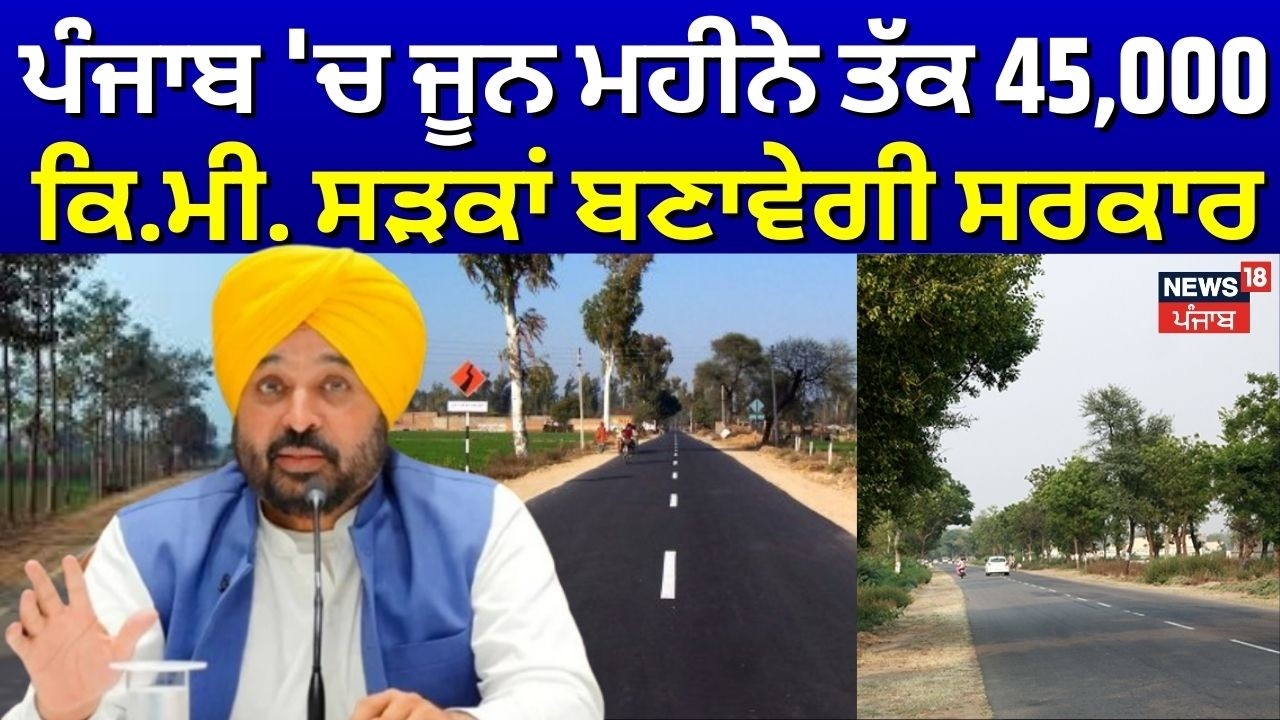 Punjab 'ਚ ਜੂਨ ਮਹੀਨੇ ਤੱਕ 45,000 ਕਿਮੀ ਸੜਕਾਂ ਬਣਾਵੇਗੀ ਸਰਕਾਰ | Harbhajan Singh ETO | Roads | News18