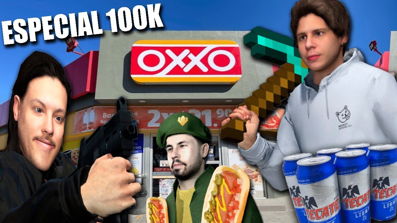 YOUTUBERS ESPAÑOLES CONOCEN UN OXXO xd | Parodia | ESPECIAL 100k suscriptores