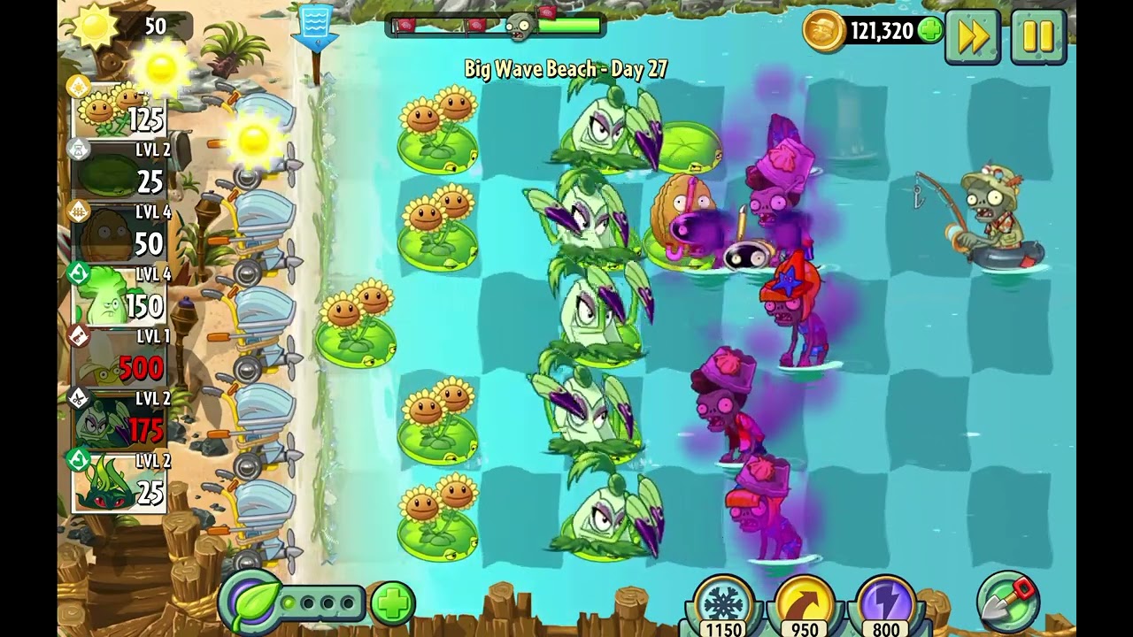 Plants Vs Zombies 2 - Big Wave Beach- Day 27