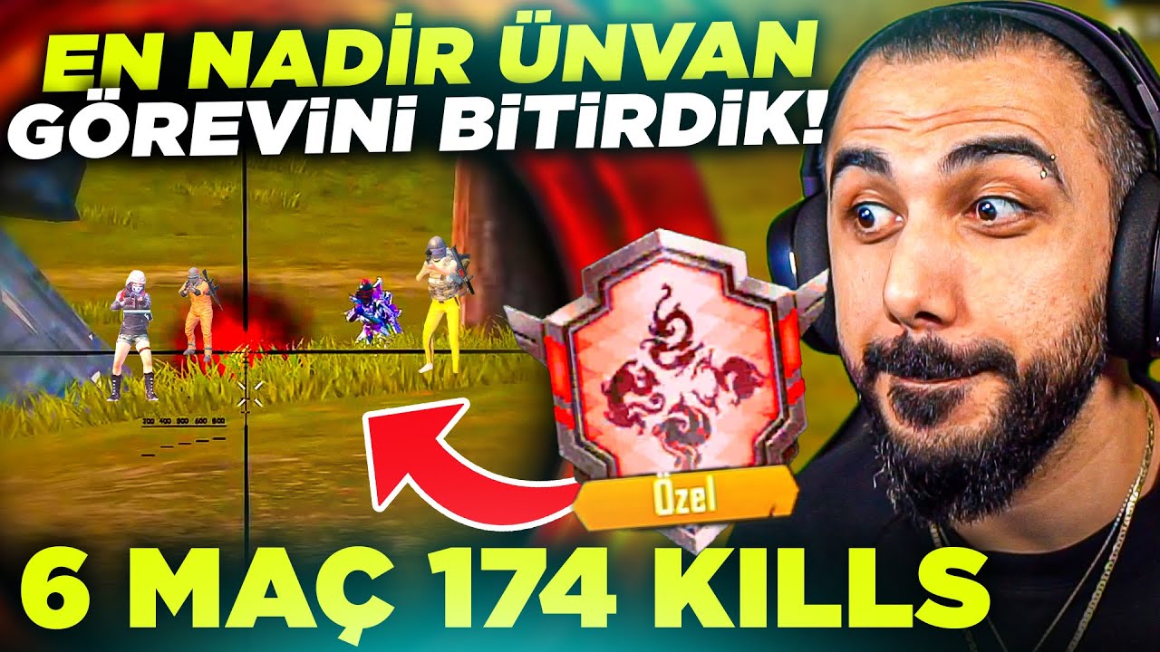 EKİPLE YENİ MODDA 174 KILL ALIP EN NADİR ÜNVAN GÖREVİNİ BİTİRDİK!! 😱 | PUBG MOBILE