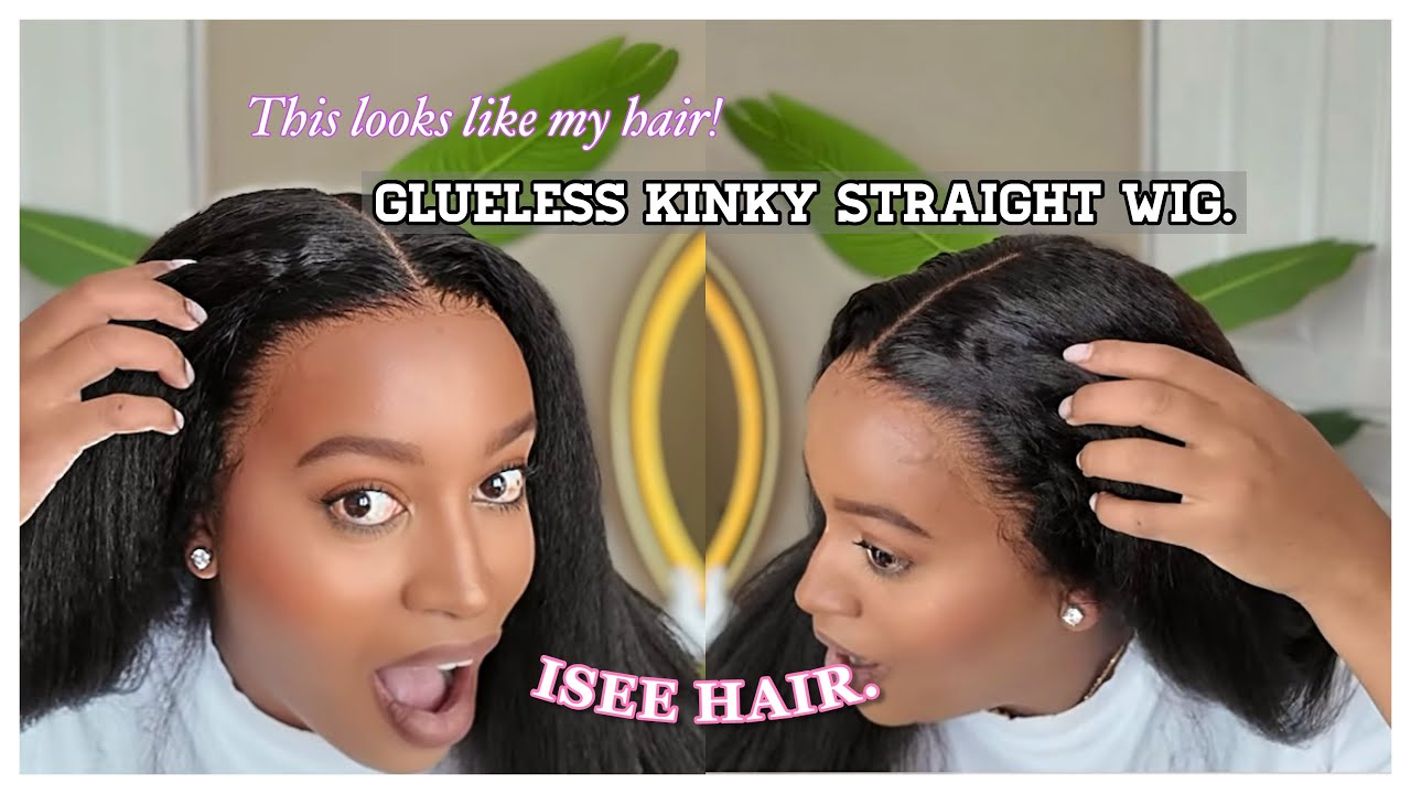 GRWM //  This Glueless wig looks too REAL! Most natural kinky wig. FT ISEE Hair.