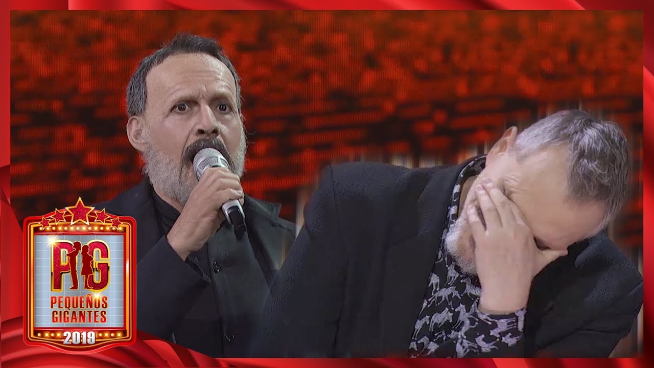 ¡Así reaccionó Miguel Bosé al ver a su imitador! | Pequeños Gigantes 2019