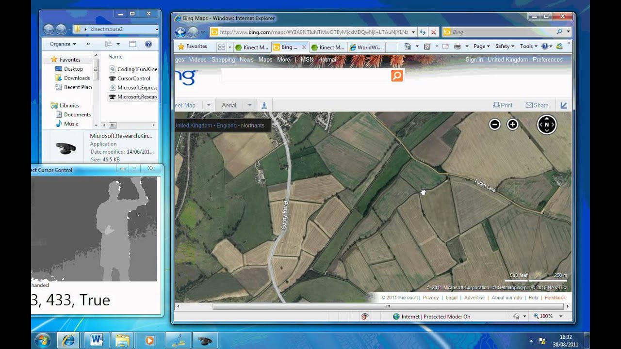 Kinect Cursor With Bing Maps