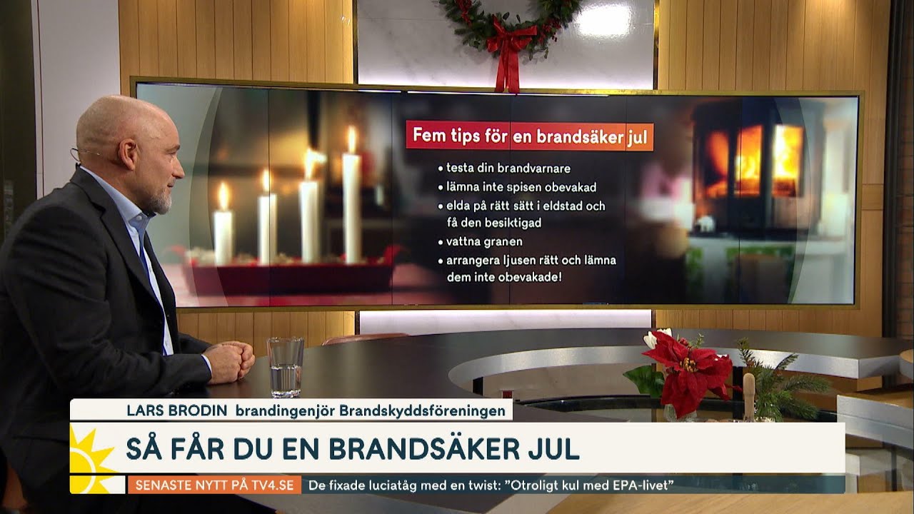 Fem tips för en brandsäker jul | Nyhetsmorgon | TV4 & TV4 Play
