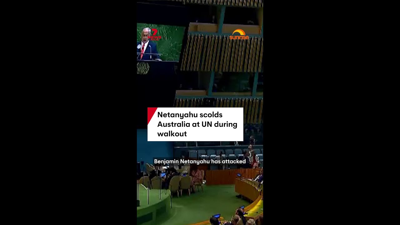 Netanyahu scolds Australia during UN speech walkout