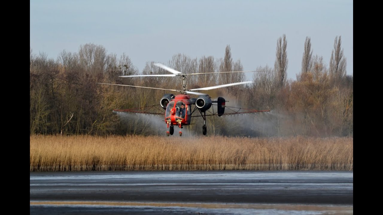 Kamov Ka-26 fish pond disinfection near Öreglak, Hungary